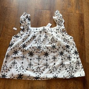 LOFT flows lettuce sleeve top